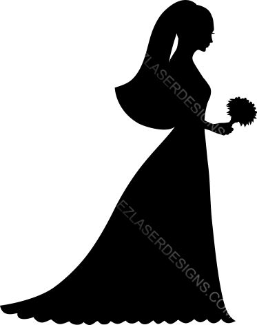 Bride Silhouette EZ Laser Designs